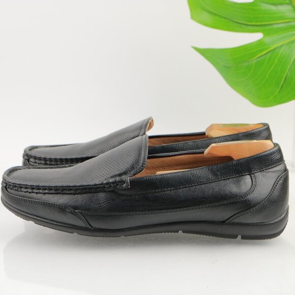J Ferar Mens Barton Venetian Loafer Size 10.5 Black Vegan Slip On Moc Dress Shoe - Picture 6 of 12